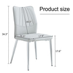 ZUN Four light gray dining chairs. A medieval modern chair made of PU material with soft cushions and W1151135519