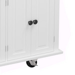 ZUN Kitchen Island Cart with Two Storage Cabinets Two Locking Wheels,43.31 Inch Width,4 Door Cabinet 13275149