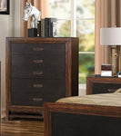 ZUN Bridgevine Home Branson 5-drawer Chest, No Assembly Required, Two-Tone Finish B108P163826