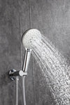 ZUN Black Shower System, Ceiling Rainfall Shower Faucet Sets Complete of High Pressure, Rain Shower Head D96205CP
