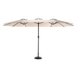 ZUN 14.8 Ft Double Sided Outdoor Umbrella Rectangular Large with Crank W640140329