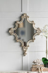 ZUN 30" x 23.5" Artistic White Diamond Scrollwork Mirror, Home Accent Mirror for Living Room, Entryway, W2078124361