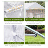 ZUN Outdoor Walk-In Tunnel Greenhouse Hot House with Roll-up Windows, Zippered Door, PE Cover 11.5' x 69849506