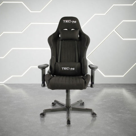 ZUN Techni Sport TS-F44 Fabric Ergonomic High Back Racer Style PC Gaming Chair, Black RTA-TSF44-BK
