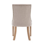 ZUN Hengming Set of 2 Fabric Dining Chairs Leisure Padded Chairs with Rubber Wood Legs,Nailed Trim, W21236781