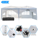 ZUN 3 x 6m Four Windows Practical Waterproof Folding Tent White 41761563