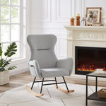ZUN Grey velvet rocking chair W58872239