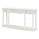 ZUN U_STYLE Retro Senior Console Table for Hallway Living Room Bedroom with 4 Front Facing Storage WF312987AAK