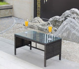 ZUN Outdoor patio Furniture 1 Coffee Table with clear tempered glass W20966895