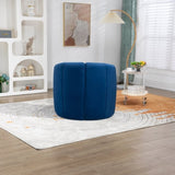 ZUN COOLMORE Accent with Ottoman, Mid Century Modern Barrel Upholstered Club Tub Round Arms W395120035