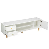 ZUN TV stand,TV Cabinet,entertainment center,TV console,media console,plastic door panel,with LED remote W679126310