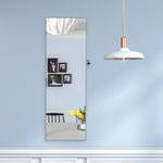 ZUN Fashion Simple Jewelry Storage Mirror Cabinet With LED Lights Can Be Hung On The Door Or Wall W40718046