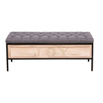 ZUN 48'' Ottoman with Storage for Bedroom Upholstered Storage Benches Wood JOY End of Bed Bench W1757124029