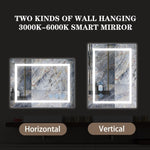 ZUN 48x36inch LED Bathroom Mirror,3000-6000K Gradient Front and Backlit LED Mirror for Bathroom,3Colors W2091126994