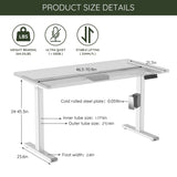 ZUN Electric Stand up Desk Frame - ErGear Height Adjustable Table Legs Sit Stand Desk Frame Up to W141161252
