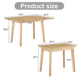 ZUN Wooden foldable table, rubber wood leg MFC tabletop, foldable computer desk, foldable office desk, W1151P145194