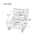 ZUN Accent chair TV Chair Living room Chair ,Lazy Recliner Comfortable Fabric Leisure Sofa,Modern High W24441986