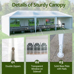 ZUN 10x30' Wedding Party Canopy Tent Outdoor Gazebo with 5 Removable Sidewalls W121270356