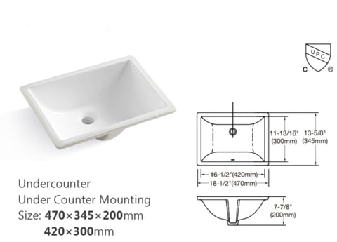 ZUN Montary 37inch bathroom vanity top stone carrara white new style tops with rectangle undermount W50921981