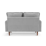 ZUN 57.1” Upholstered Velvet Sofa Couch, Modern Craftsmanship Seat with 3-Seater Cushions & Track Square B082111412