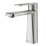 ZUN Single Handle Single Hole Bathroom Faucet in Brushed Nickel W1626130682