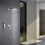 ZUN Bath Shower Silver Metal Chrome W116960091