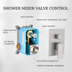 ZUN Shower Faucet Set, with Handheld Shower and Rainfall Shower Head Combination Set Wall Mounted Shower W121983507