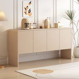 ZUN TREXM Minimalist Style 60"L Large Storage Space Sideboard with 4 Doors and Rebound Device for Living WF304383AAA