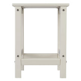 ZUN 36*36*47cm Single Layer Square HDPE Side Table White 27369810