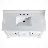 ZUN 48'' Freestanding Single Bathroom Vanity with Marble Top W1826136004