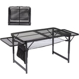 ZUN 4.7 FT Portable Picnic Table Adjustable Height 03990800