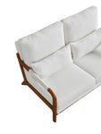 ZUN 49.01"Modern Teddy Fabric Loveseat,Wood Frame Sofa for Living Room W1036119997