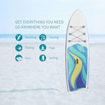ZUN Stand Up Paddle Board 126"×32"×6" Extra Wide Thick Sup Board with Premium Sup Accessories & 89993756