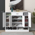 ZUN ON-TREND Sleek and Modern Shoe Cabinet Adjustable Shelves, Minimalist Shoe Storage Organizer WF304415AAK