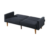 ZUN ADJUSTABLE SOFA in Black Faux Leather B089127413