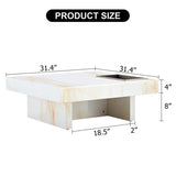 ZUN A modern and practical coffee table with imitation marble patterns, made MDF material. The fusion W1151119881