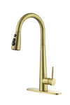 ZUN Gold Kitchen Faucets with Pull Down Sprayer, Kitchen Sink Faucet with Pull Out Sprayer,Fingerprint 93404954