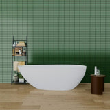 ZUN Immerse Yourself in Unmatched Luxury with Our Handcrafted Solid Surface Freestanding Bathtub W157382878