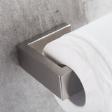ZUN Bathroom Hardware Set Brushed Nickel 4-Pieces Bathroom Towel Rack 24 Inches Adjustable Bathroom W1932133721
