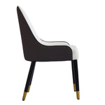 ZUN Modern PU sponge-filled dining chair, solid wood metal legs, suitable for restaurants, living rooms W1535119449