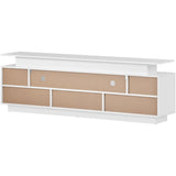 ZUN ON-TREND Modern, Stylish Functional TV stand with Color Changing LED Lights, Universal Entertainment WF287357AAK