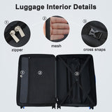 ZUN Contrast Color 3 Piece Luggage Set Hardside Spinner Suitcase with TSA Lock 20" 24' 28" Available PP311618AAP