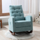 ZUN Baby Room High Rocking Chair Nursery Chair , Comfortable Rocker Fabric Padded Seat ,Modern High WF301229AAM