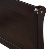 ZUN Wood Platform Bed Twin Bed Frame Mattress Foundation Sleigh Bed with Headboard/Footboard/Wood Slat WF192439AAP