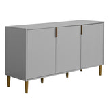 ZUN Accent Cabinet with 3 Carved door, Freestanding Sideboard Cabinet, Modern Credenza Storage Cabinet W40967855