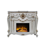 ZUN ACME Picardy FIREPLACE Antique Pearl Finish AC01345