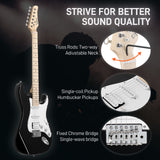 ZUN GST Stylish H-S-S Pickup Electric Guitar Kit with 20W AMP Bag Guitar 46732167
