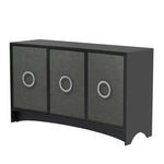 ZUN U_Style Curved Design Storage Cabinet with Three Doors and Adjustable shelves, Suitable for WF311945AAB