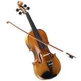 ZUN GV403 4/4 Acoustic Violin Kit Matt Natural w/Square Case, 2 Bows, 3 In 12425329