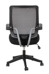 ZUN Mid task office chair with flip up arms, tilt angle max to 105 &deg;,300LBS,Black W1411106544